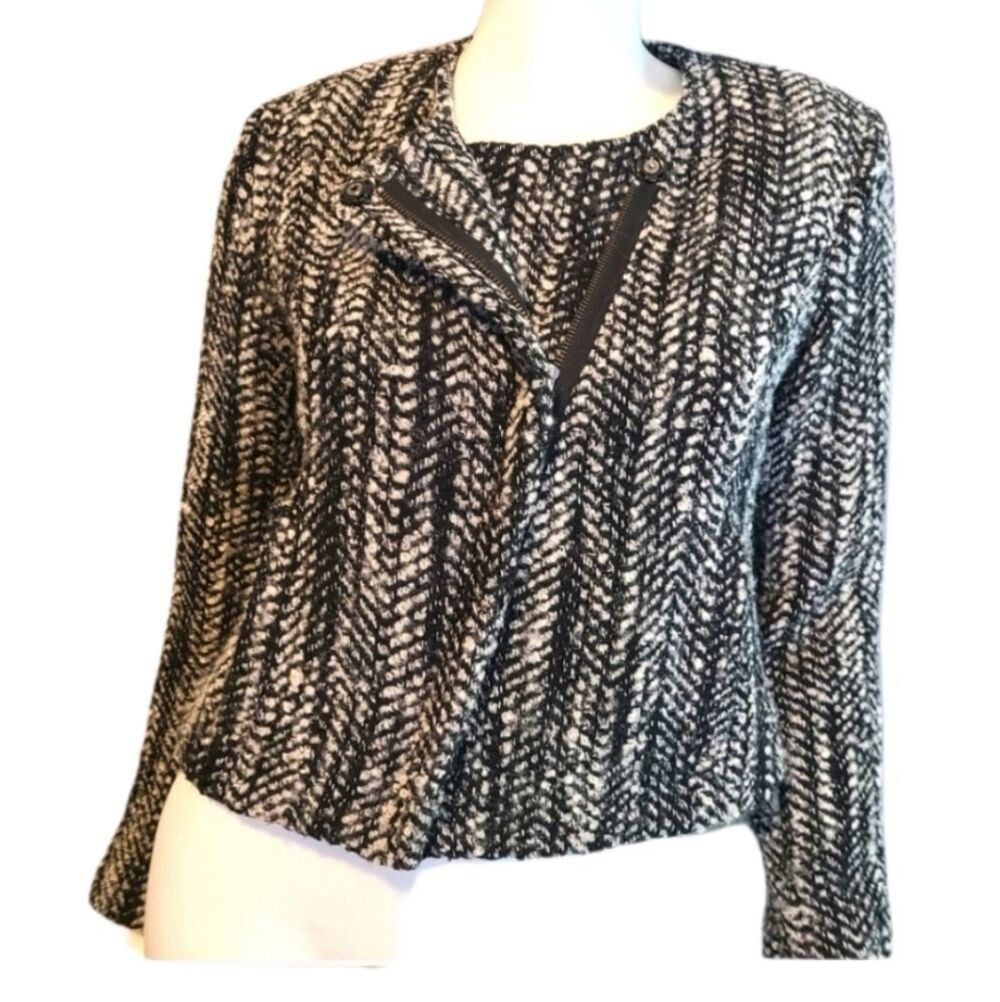 CAbi Gray Woven Jacket Blazer Women’s Size 4